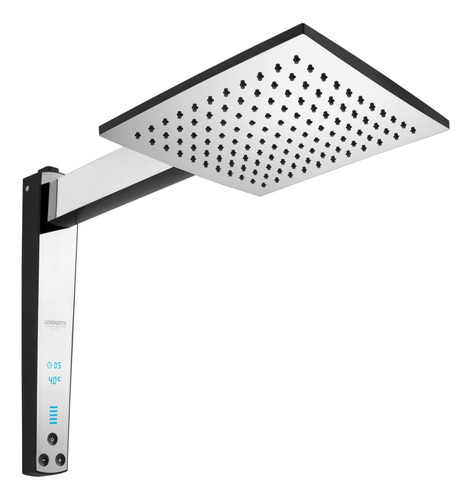 Chuveiro Acqua Century Digital Preto Com Cromado Lorenzetti
