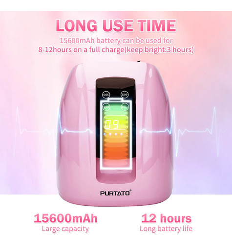 Purtato Lámpara De Uñas Inalámbrica Led Uv Recargable De 90