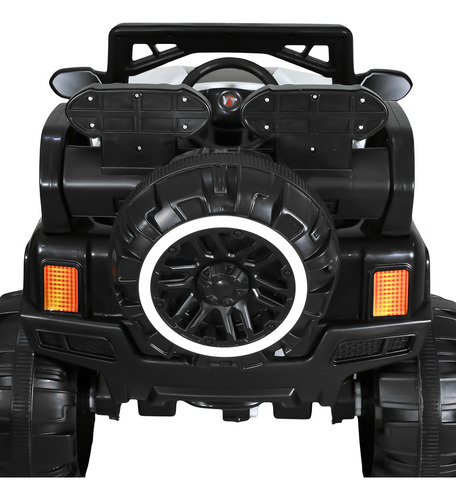 Carro Montable Buggy Eléctrico Little Monkey mkz-buggyc12vroj Con Luces Música Y Control Color Blanco