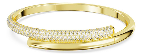 Pulsera Swarovski Dextera Cierre Magnético Blanco Baño Oro