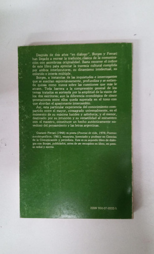 Libro De Dialogos - Jorge Luis Borges / Ferrari - 1986 (Usado)