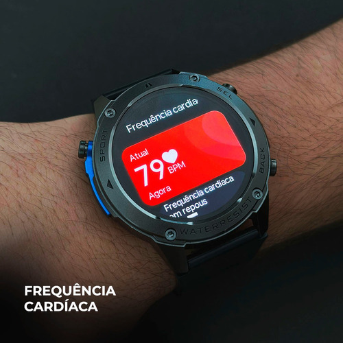 Smartwatch Brave | Gps | 5atm Aprova De Água Do Mar | Azul-escuro Preto Preto