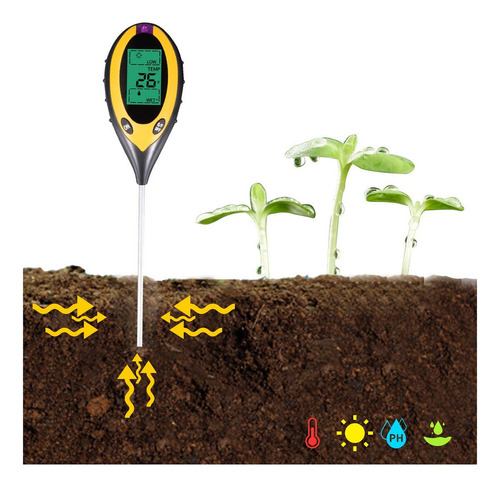 Medidor De Temperatura De Prueba De Suelo Ph 4 En 1
