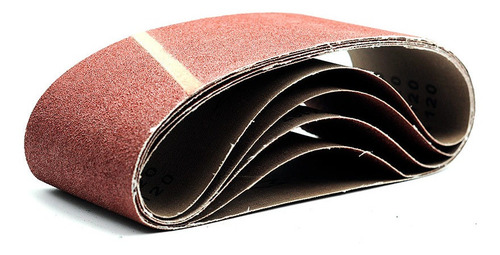 Imagen 1 de 5 de Set 5 Lijas De Banda 533mm X 75mm Grano 60 Barovo
