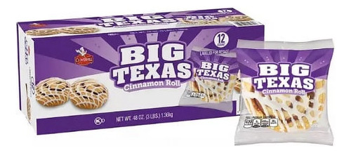 Big Texas Cinnamon Roll, 1 Caja