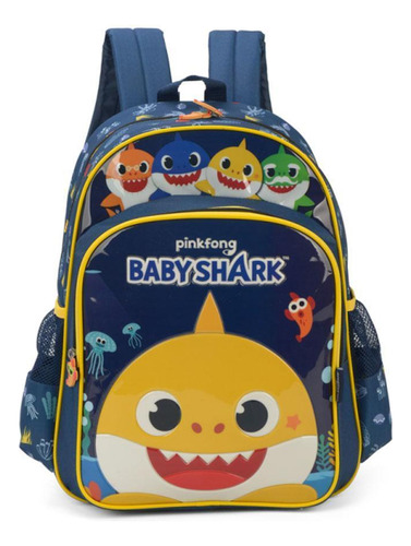 Mochila Costas Baby Shark Azul Luxcel