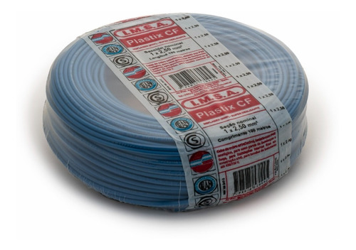 Cable Unipolar 2,5mm Celeste Imsa Plastix Cf Rollo X 100 Mts