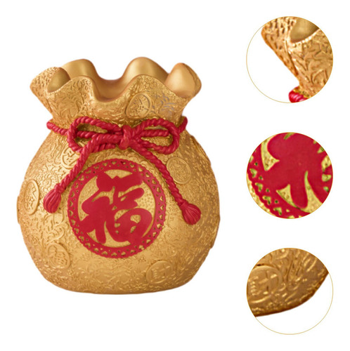 Alcancía Con Forma De Bolsa De La , Altura Del Oro 15cm
