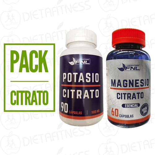Imagen 1 de 4 de Potasio Citrato + Magnesio Citrato Pack Dietafitness