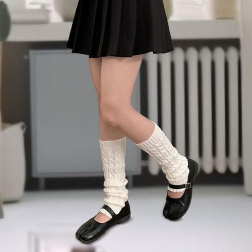 Calentadores De Piernas De Punto Para Mujer, Calcetines Sin