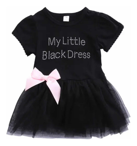 Vestido/pañalero  Negro / Rosa  Elegante Con Tutu