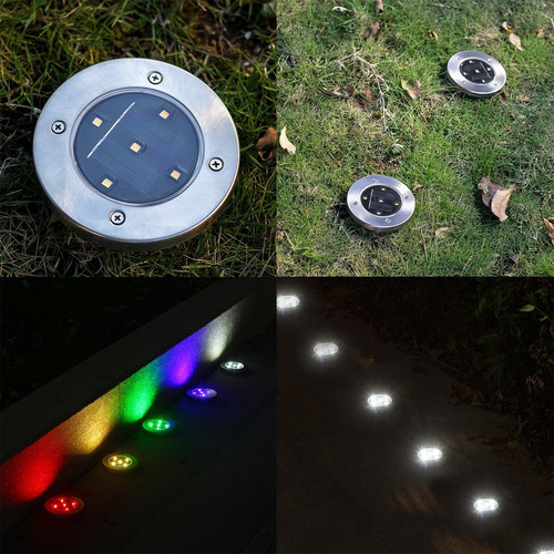 Energia Solar 5led Inround Spike Gramado Lâmpada Impermeáv