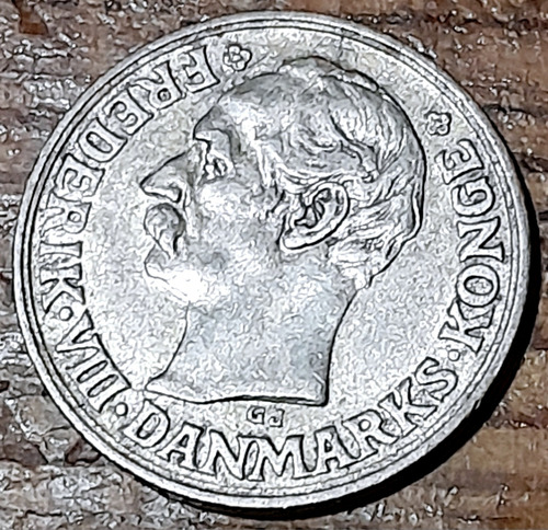 Moneda 10 Ore 1907 Denmark Dinamarca Plata Silver