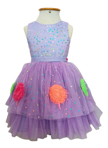 Imagem 4 de 5 de Vestido De Festa Infantil Luxo Mon Sucré 21014 Lito Ateliê