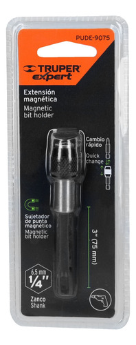 Adaptador De 75 Mm Magnético Para Puntas, Truper Expert.