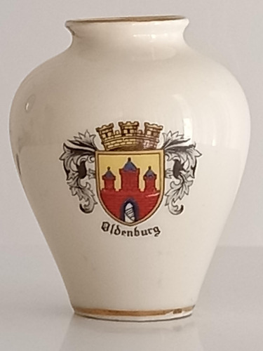 Viejo Florerito Porcelana Alemana Escudo Oldenburg