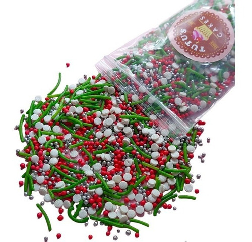 Sprinkles Mix Navidad M2 Comestible Lentejas 60gr Reposteria