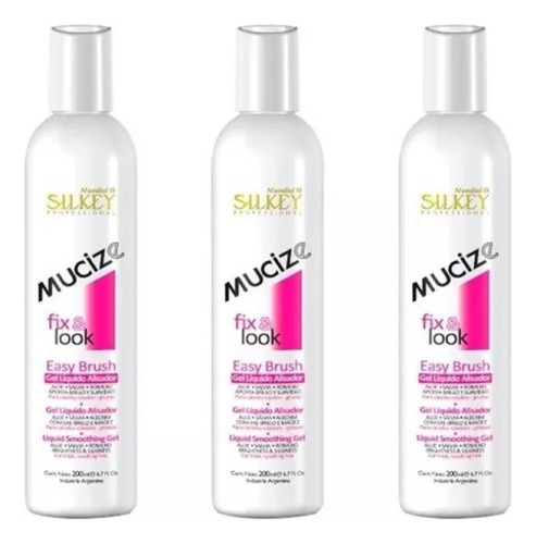 Easy Brush Gel Alisador Extremo Mucize Fix & Look Silkey X 3