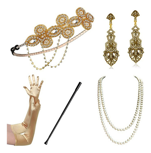 (d) Accesorios Para Mujer Gatsby Costume Acc De Los Años 20