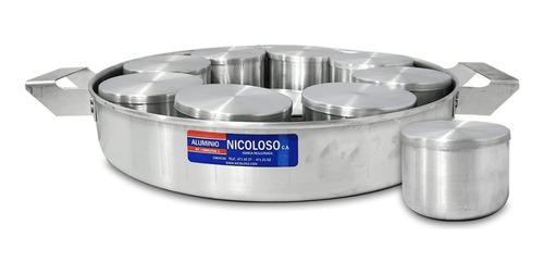 Quesillera Factory Nicoloso 9 Recipientes Aluminio 