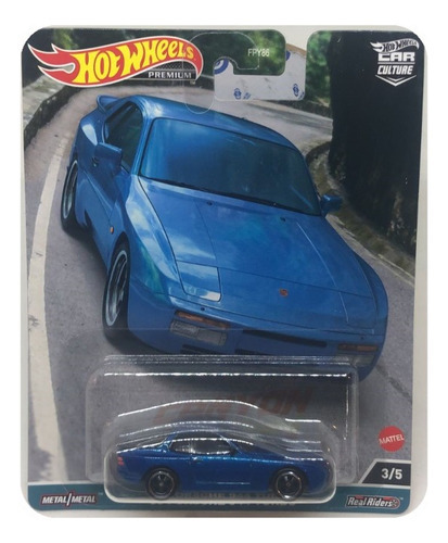 Hot Wheels Premium Car '89 Porsche 944 Turbo Canyon Warriors Color Azul