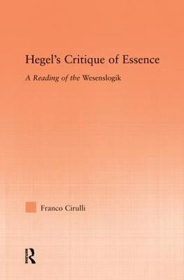 Libro Hegel's Critique Of Essence - Franco Cirulli