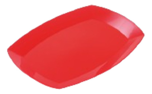 Bandeja Plato Plastico Flexible Irromplible Rojo X10