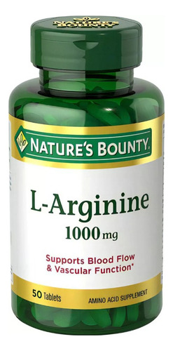 L-arginina 1000mg X50 Flujo Sanguíneo Y Vascular Sin Sabor