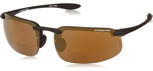 Gafas De Seguridad Crossfire, 2.5 Dioptría, Color Bronce