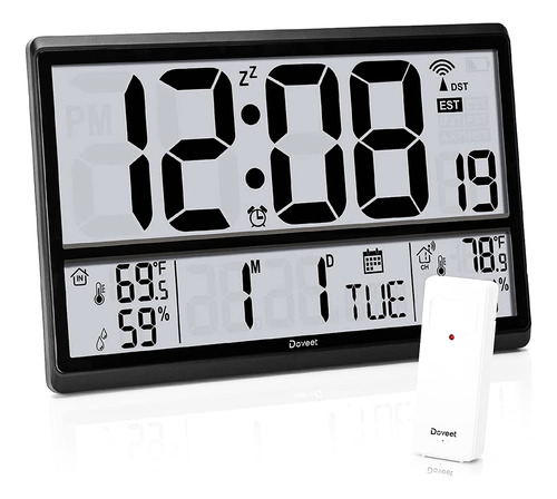 Reloj Atmico Doveet-reloj De Pared Digital Que Nunca Necesit