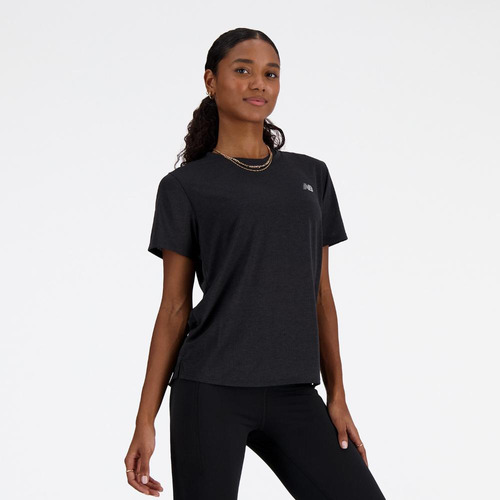 Polo New Balance Athletics T-shirt Negro Mujer