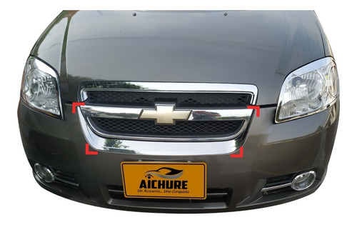 Chevrolet Aveo Emotion Lt Ls Kit Frontal Cromado 2009 - 2015