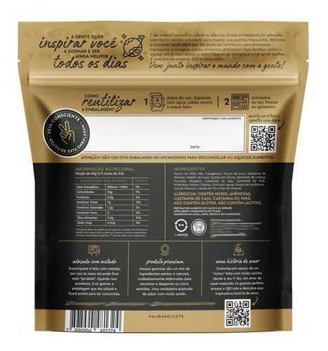 Granola Premium Tradicional 400g Grano Square Veg Sem Glúten