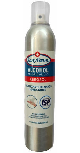 Pack De 2 Alcohol Microfiltrado 70% Spray 350 Ml - Sany Farm