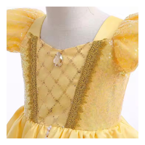 Disfraz De Bella Y La Bestia Importado Vestido Niña