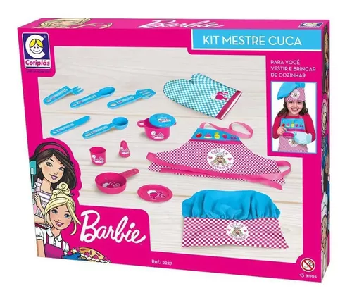 Jogo De Cozinha Barbie Meninas Rosa Grande Kit Completa Luxo Geladeira  Fogao Panelinhas Luzes Infantil Armário