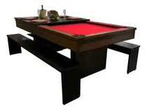 Comprar Mesa De Jantar E Bilhar Com Bancos 2,52 X 1,40 12x Sem Juros