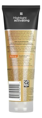 Shampoo Activador De Reflejos Sheer Blonde De John Frieda