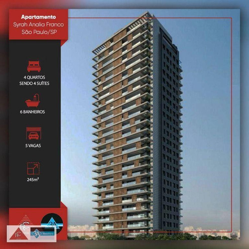 Imagem 1 de 30 de Apartamento Com 4 Dormitórios À Venda, 245 M² Por R$ 3.900.000,00 - Jardim Anália Franco - São Paulo/sp - Ap6328