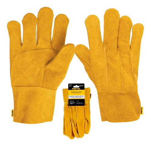 Guantes De Carnaza Cortos Pretul 23262