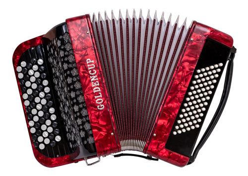 Acordeon Verdulera Golden Cup 72 Bajos 62 Y 37 Rojo