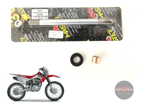 Haste Amortecedor Honda Crf230 + Bucha + Retentor Da Haste 