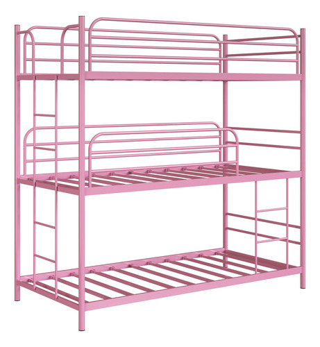 Treliche De Solteiro Em Ferro Jack Cor Rosa Bebê