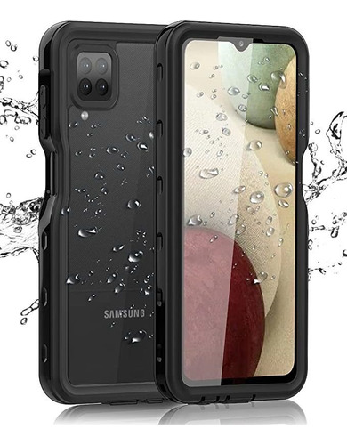 Funda Impermeable Samsung Galaxy A12 Con Protector De Pantal