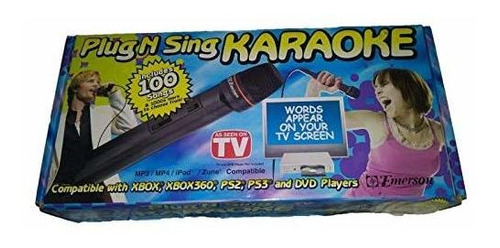 Emerson Plug N Sing Karaoke Incluye 100 Canciones.