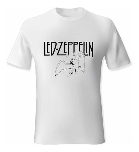 Camiseta Blanca Rock Led Zepelín