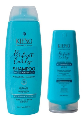 Combo Kleno Perfect Curly Shampoo + Mascara Acida Rulos Rizo