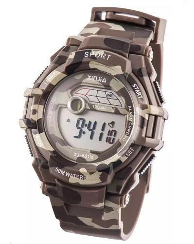 Reloj Camuflado Digital De Mujer Xinjia 861m - 5 Bar