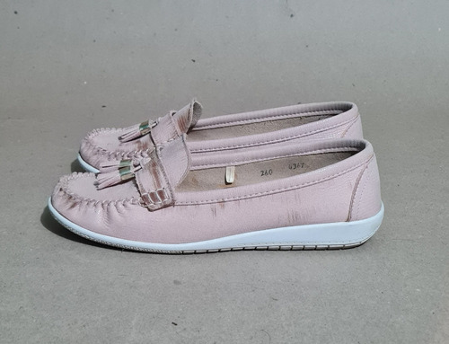 Flats Mocasines Descanso 26 Rosa Borla Moda