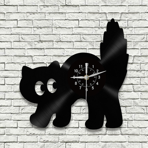 Reloj De Pared Reloj Colgante Forma Gato Lindo Decoración
